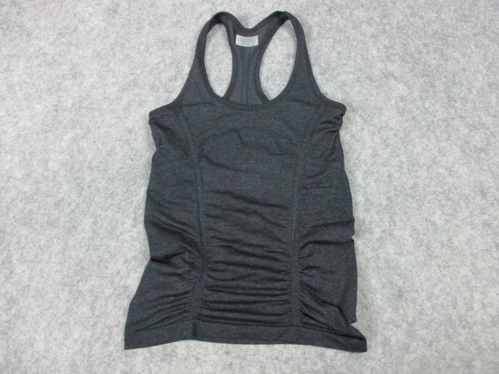 Athleta Tank Top Womens XS Gray Black heathered W29in Workout Sport Slim Ladies