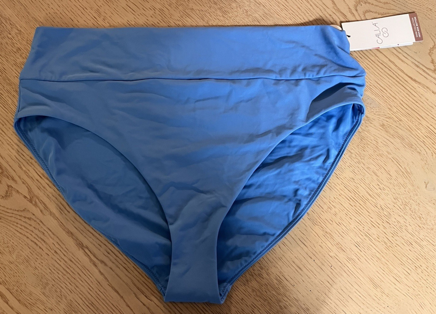 Calia Bikini Bottoms womens plus size XXL Wide Banded HighRise tranquil blue New