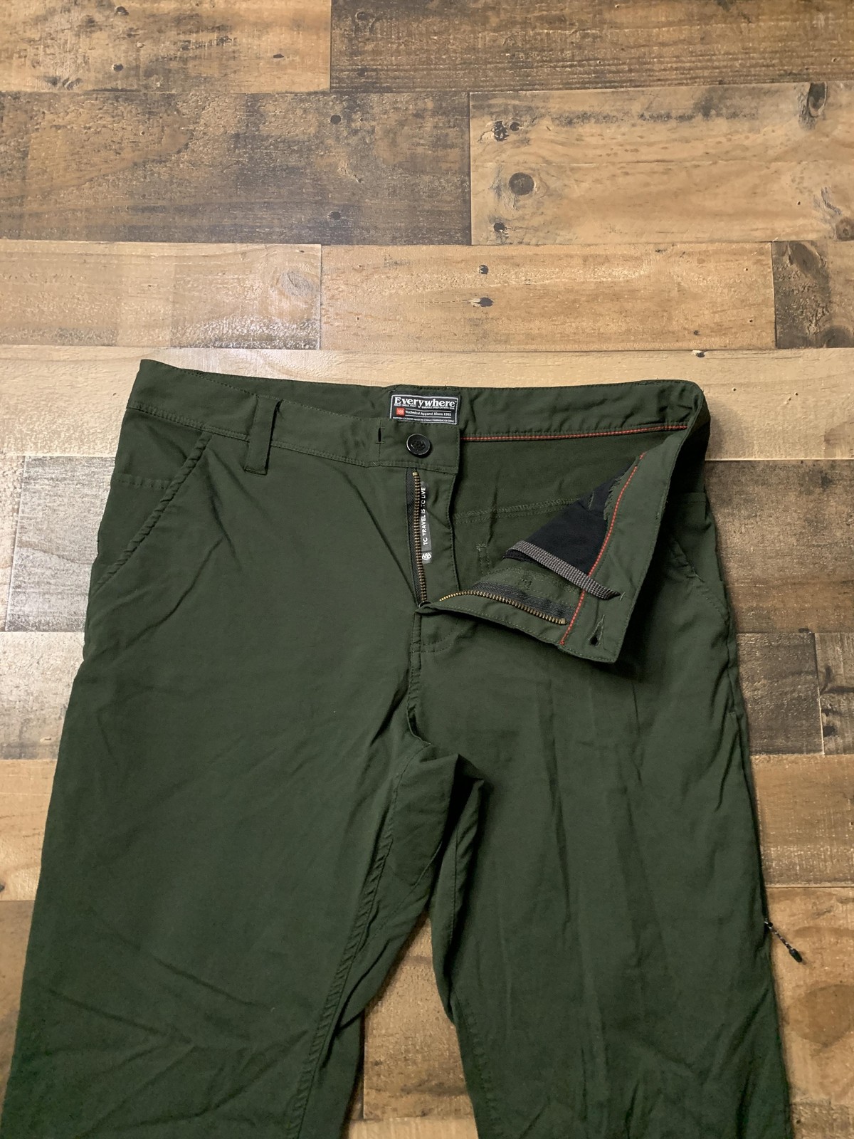 686 Everywhere Pants Mens 34×30 Green Slim Fit Stretch Hiking Tech Softshell