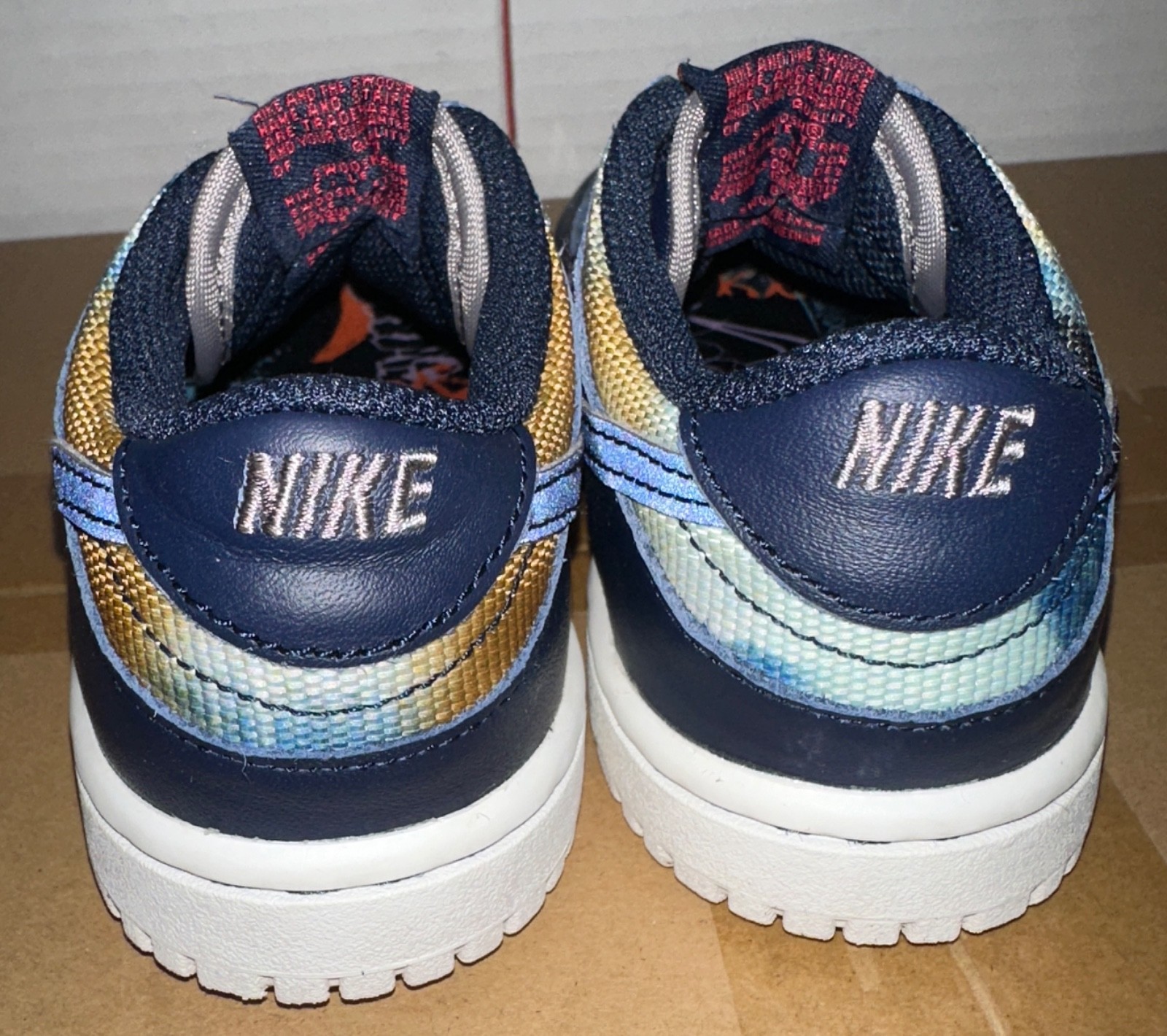 Nike Dunk Low TD DM1048-400 Blue Multi Color Graffiti Toddler Size 10C Shoes