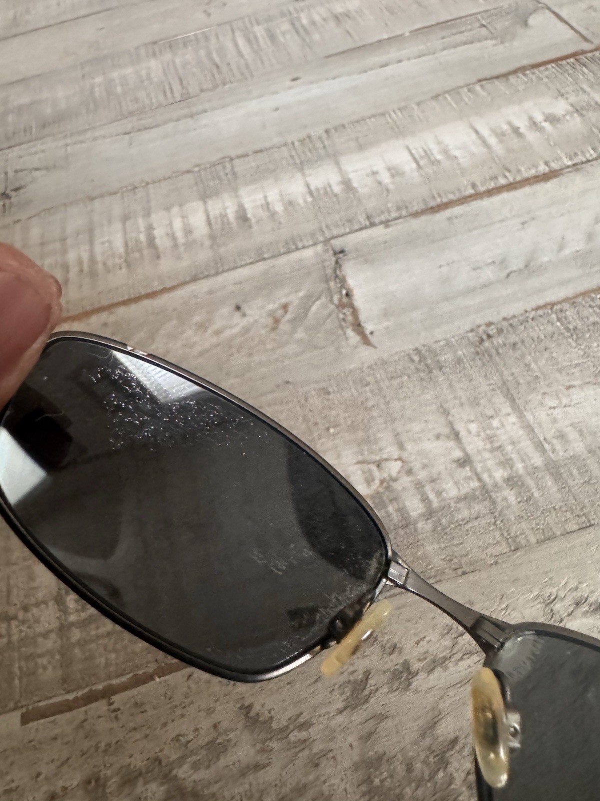 Oakley Whisker Pewter Black Sunglasses Frames 12-849 60-19 Polarized Metal Oval