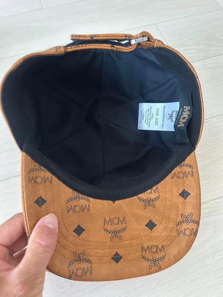 MCM Visetos Camel Brown Authentic Baseball Cap without box