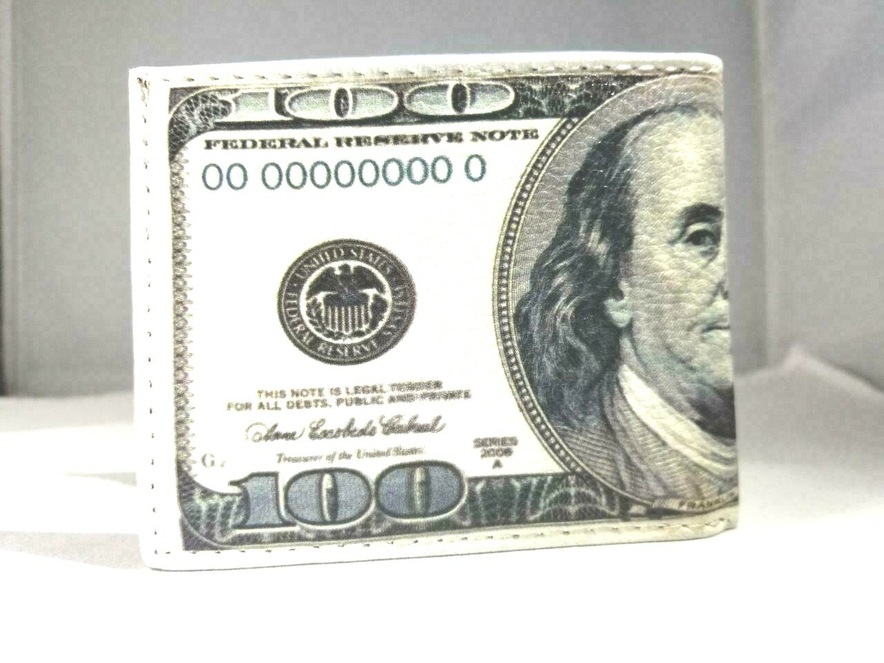 USA 100 OLD Dollar Print Men’s Leather Bifold Novelty Wallet