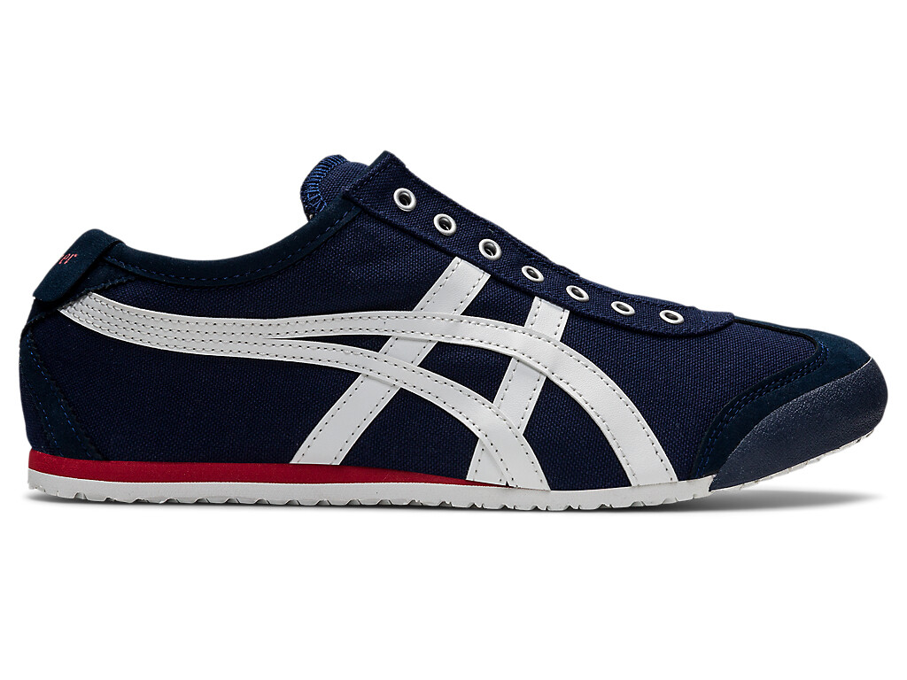 Onitsuka Tiger MEXICO 66 SLIP – ON Canvas WHITE BLACK CREAM BIRCH NAVY TRICOLOR