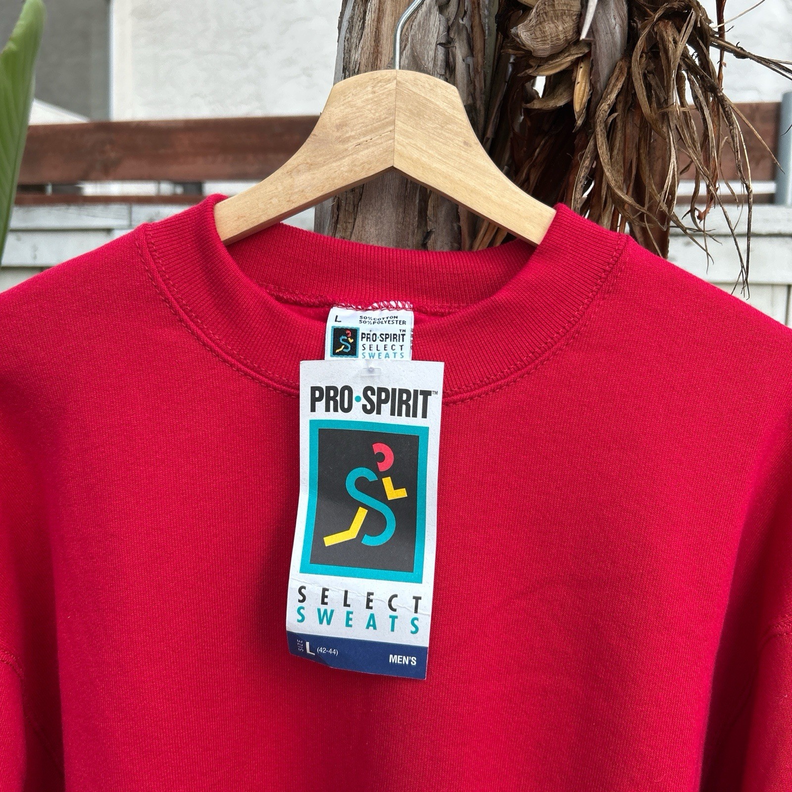 Vintage 1990s Pro Spirit Blank Crewneck NWT USA Made Red Size L