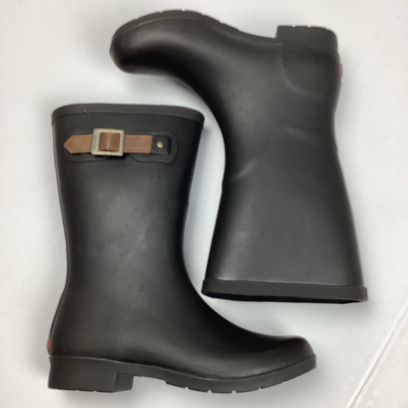 Chooka Fremont 3Q Mid Calf Pull On Black Rain Boots Women’s Size 7
