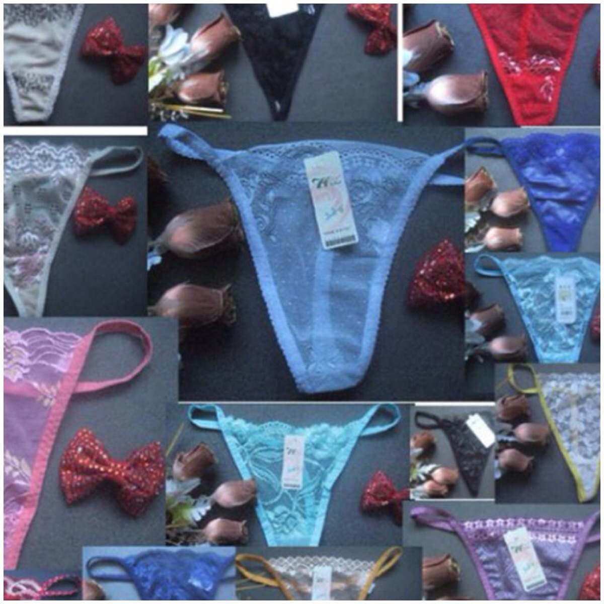 Lot of 10 Panties Thongs G-String T Back Sexy Stripper Exotic Secret Valentines
