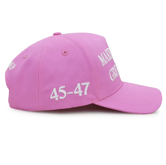 Trump 45-47 Hat Make America Great Again Pink Snapback MAGA US Seller!
