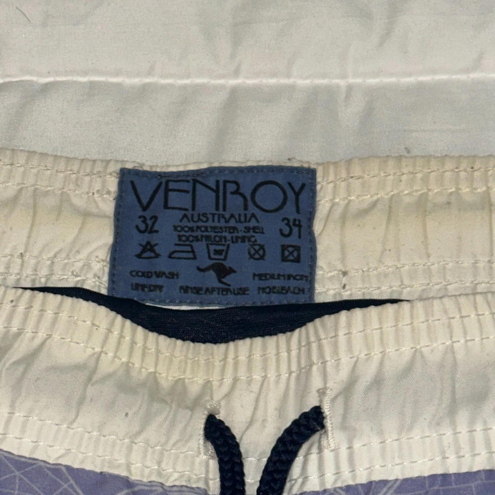 Venroy Sydney Poly Nylon Mesh Lining Purple Drawcord Swim Trunks 32/34 Mens M