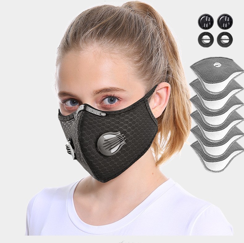 Half Face Cover Respirator Dust Mask Anti Air Pollution Reusable With Filters