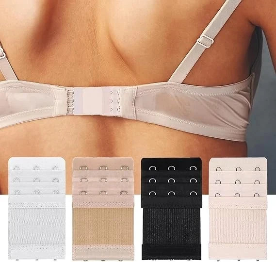 Bra Extender 3-Row (2/3/4 Hook) – Adjustable for Maternity Strapless & Tight Bra