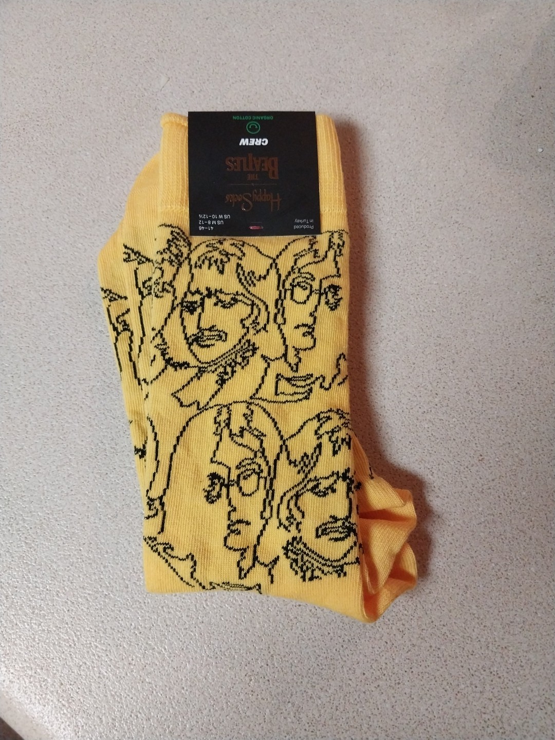 Happy Socks The Beatles Crew Socks Men’s Size 8-12, Women’s Size 10-12.5