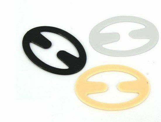 12 Circle & 12 Oval Conceal Bra Strap Racerback Clips in Beige Black Clear