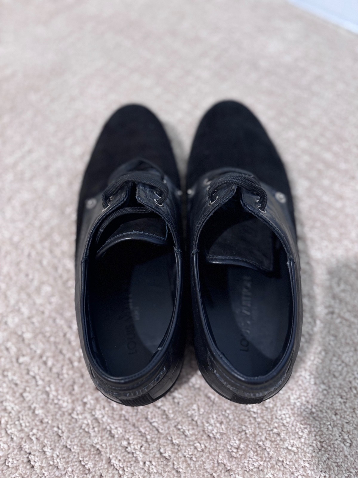 Louis Vuitton black derby sneakers