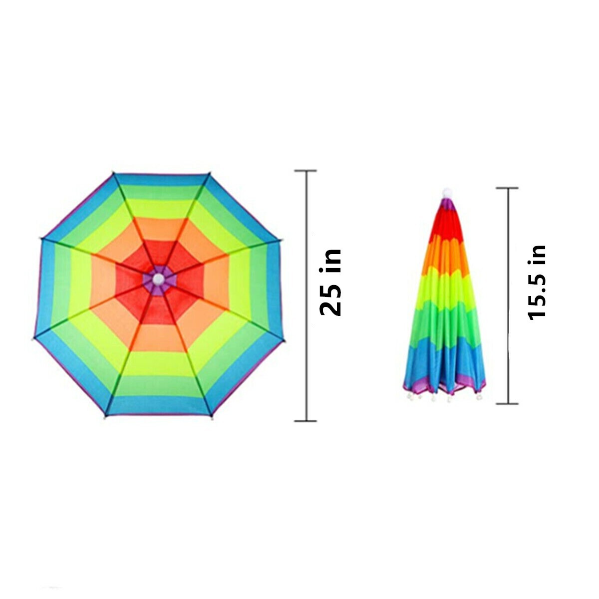 2x Outdoor Foldable Sun Umbrella Hat Golf Fishing Camping Headwear Cap Head Hat