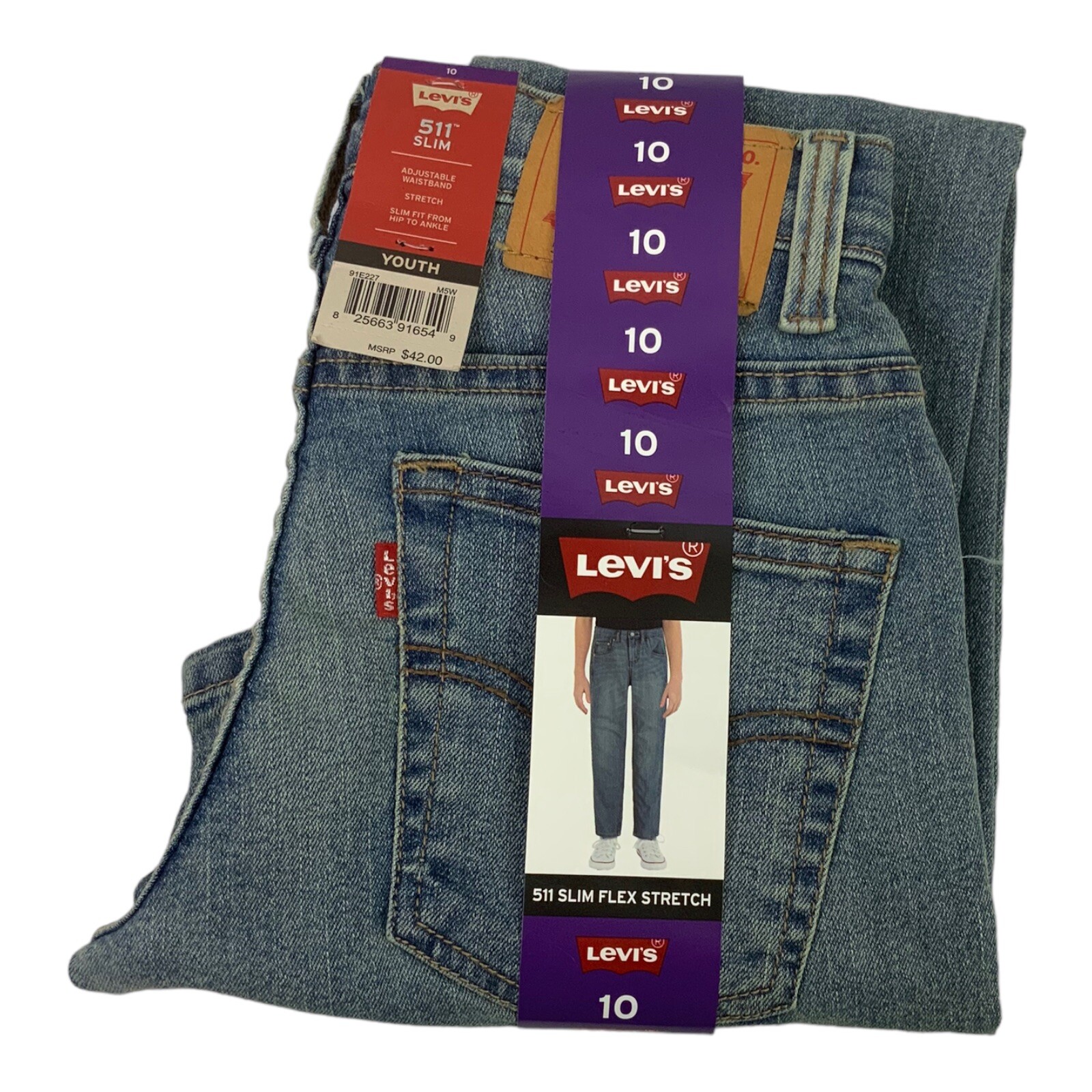 Levi’s Boy’s 511 Modern Slim Flex Stretch 5 Pocket Jeans