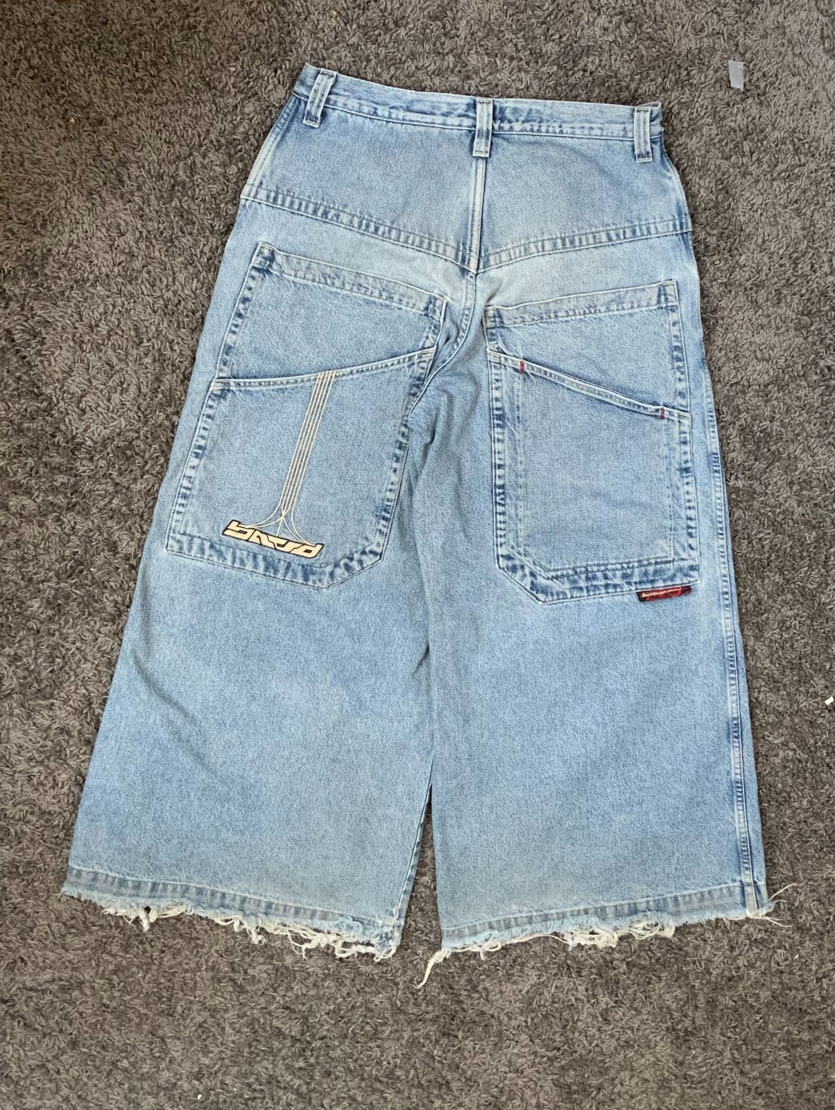 *VINTAGE* JNCO Auto Cue Wide-Leg Jeans Embroidered authentic 90s Raver