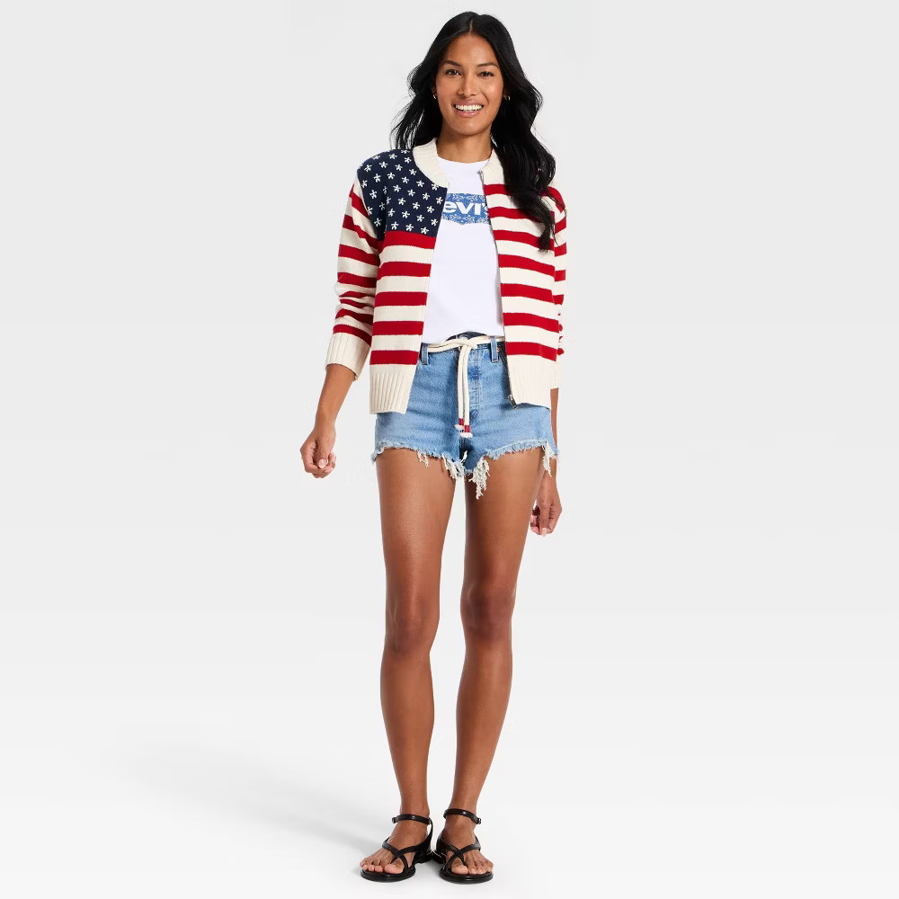 Women Americana Full Zip Cardigan – Universal Thread Cream L