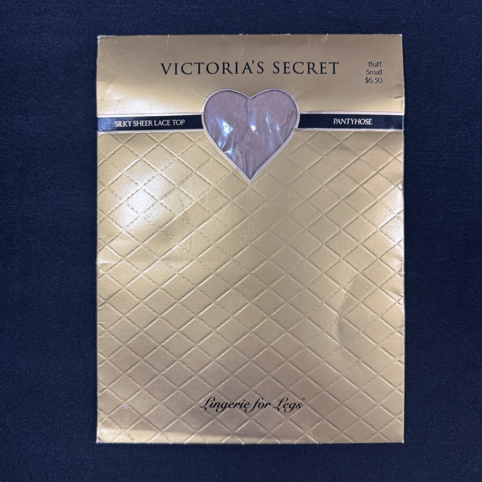 Victoria’s Secret Silky Sheer Lace Top Pantyhose Buff Small Hosiery NIP