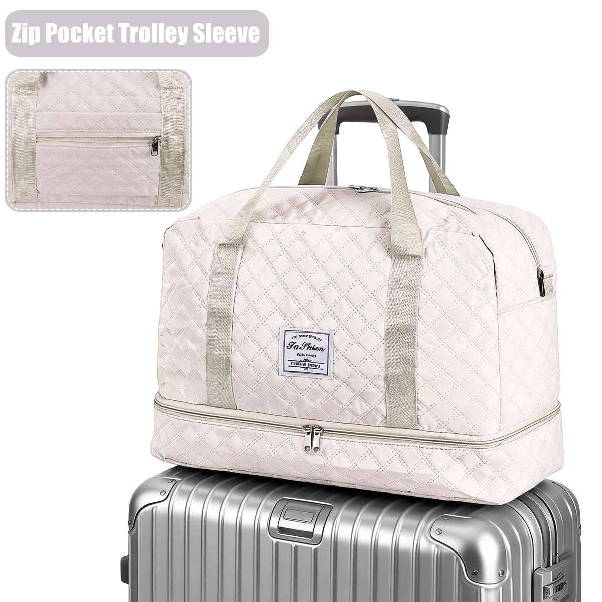 Travel Tote Bag for Women, Weekender Carry-on Tote, Large Duffel Bag Gym Bag US
