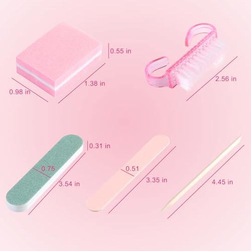 Disposable Manicure Kit Basics 5PCS Nail Kit, Mini Nail Files Buffers 10packs