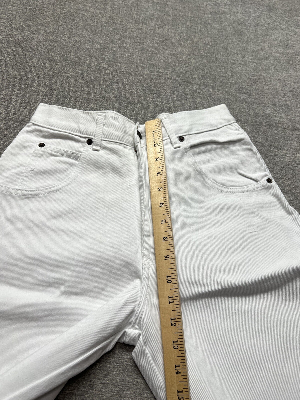 Vintage Solo Semore White Jeans Baggy Straight Leg Skater 28×29 USA Made