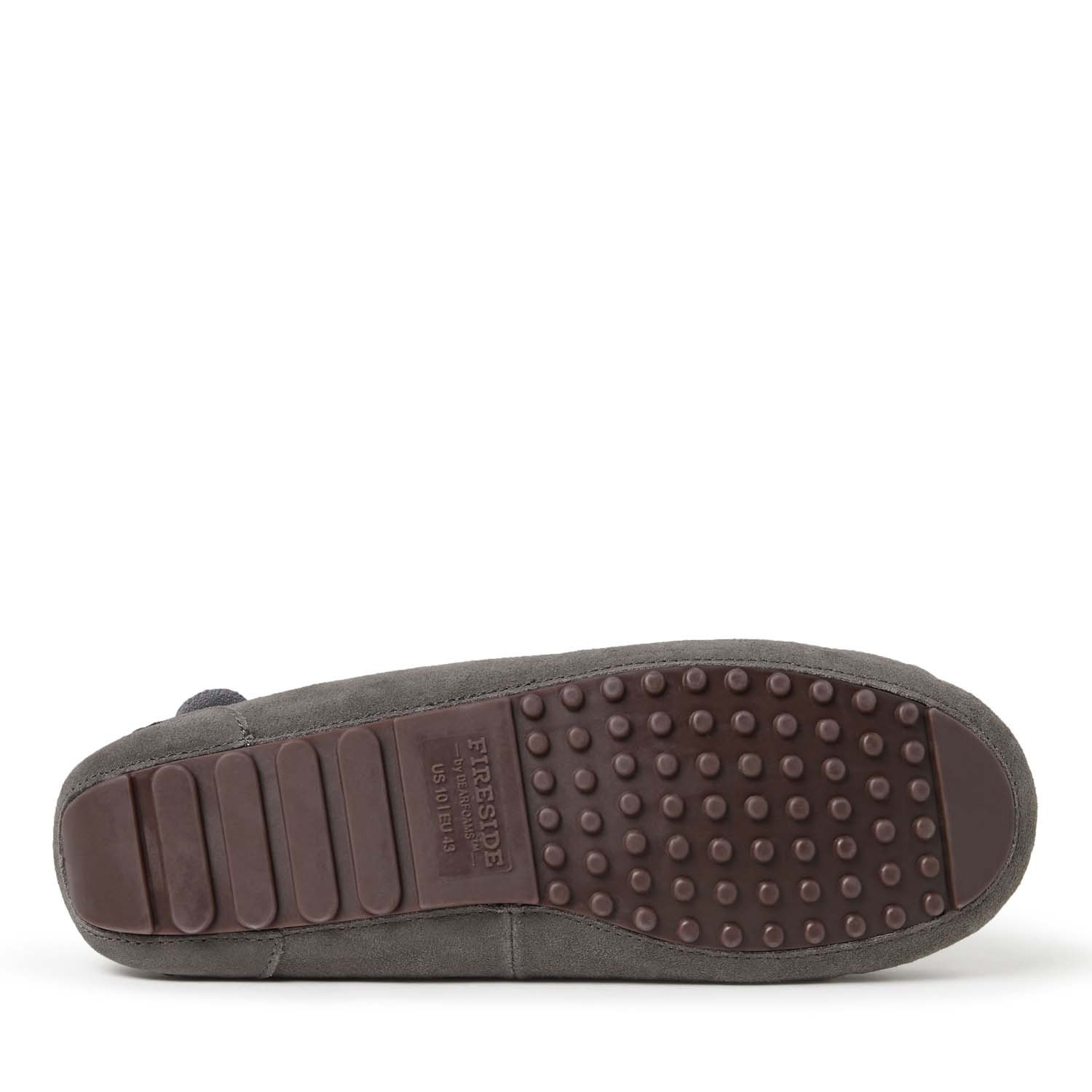 Fireside By Dearfoams Men’s Victor Genuine Shearling Moccasin Slipper