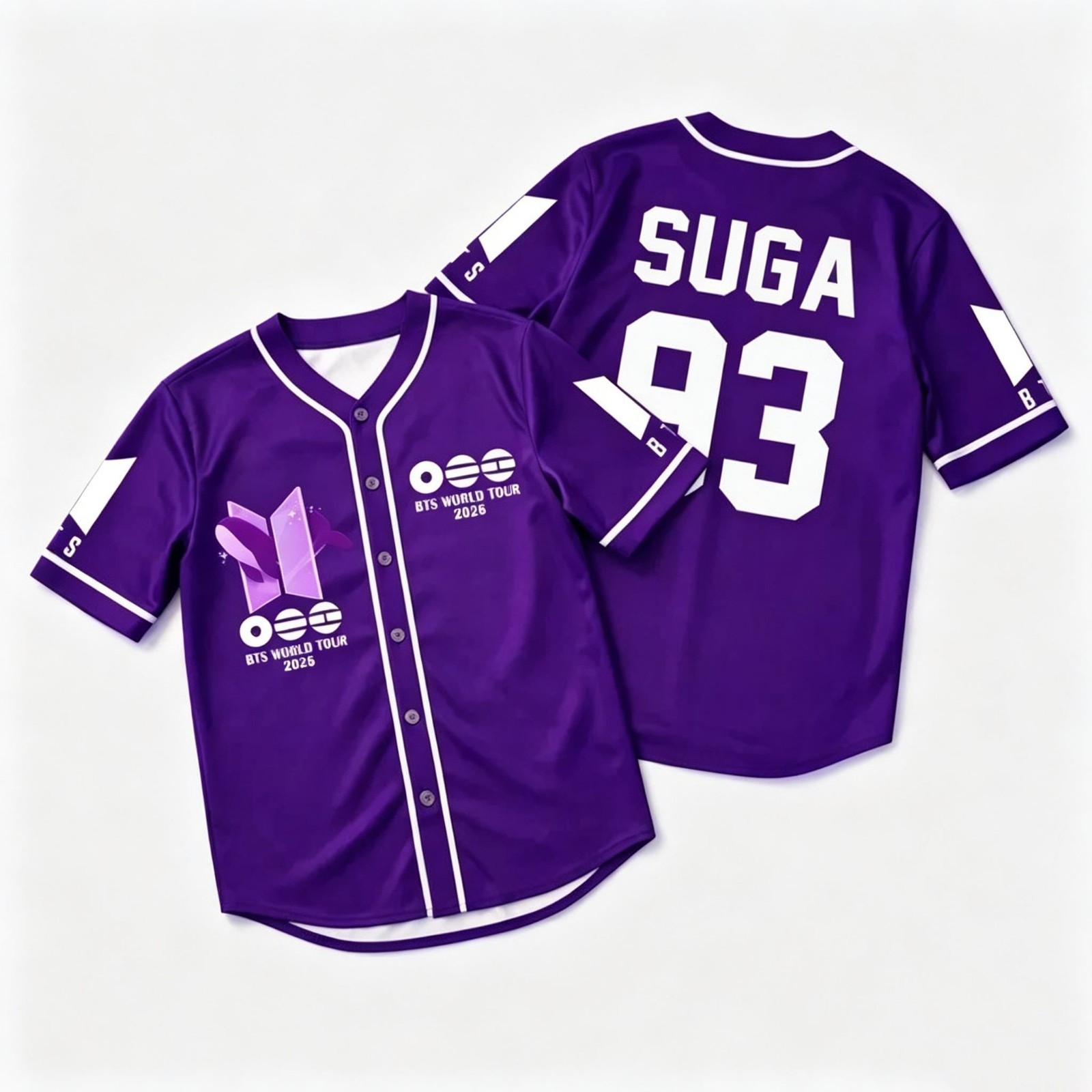 Custom Arirang Kpop Baseball Jersey World Tour 2026 Concert Merch Fan Outfit