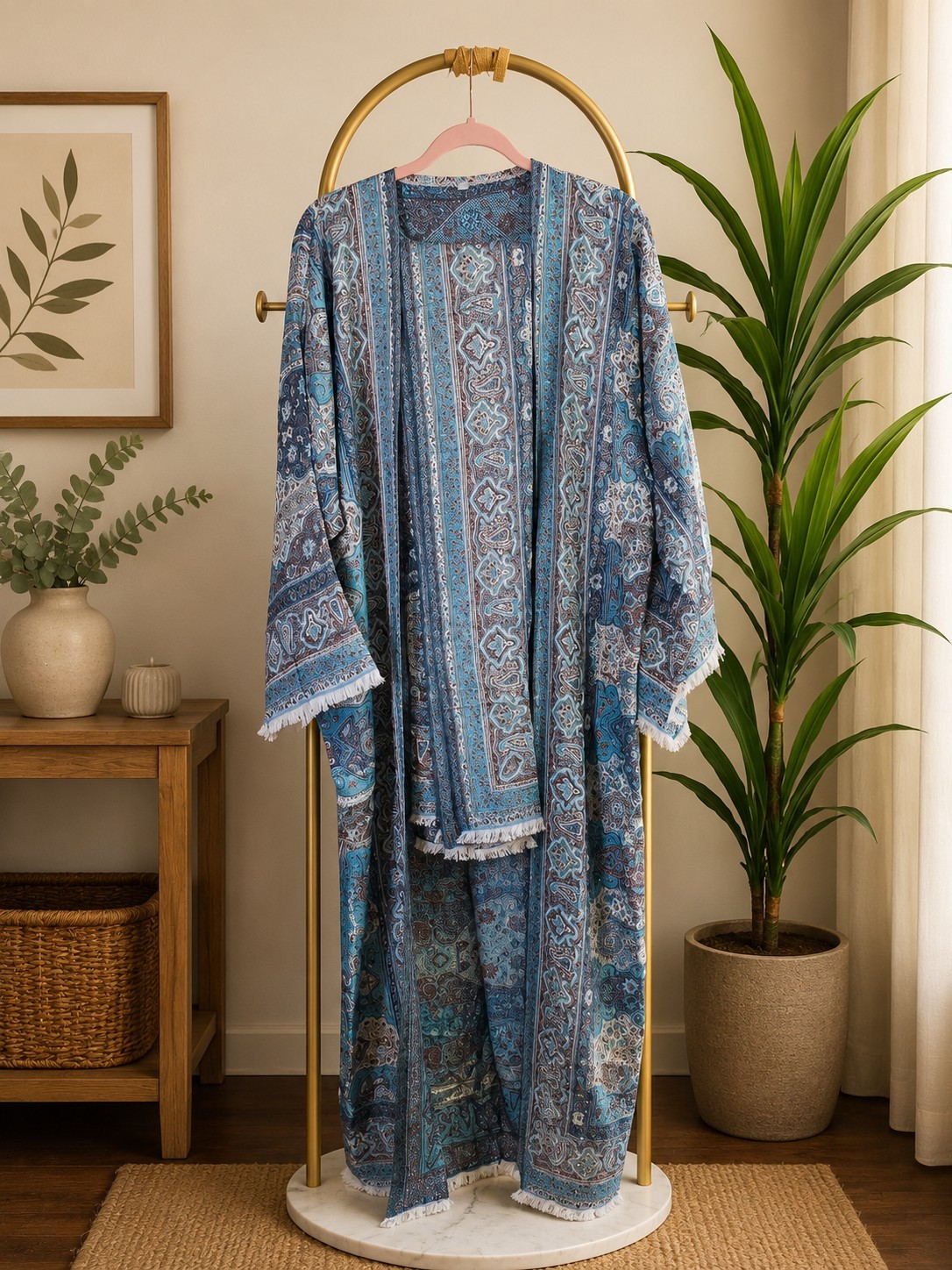 Rhinestone Pashmina Abaya With Scarf Size #52. NO RETURNS ACCEPTED ON PASHMINA )