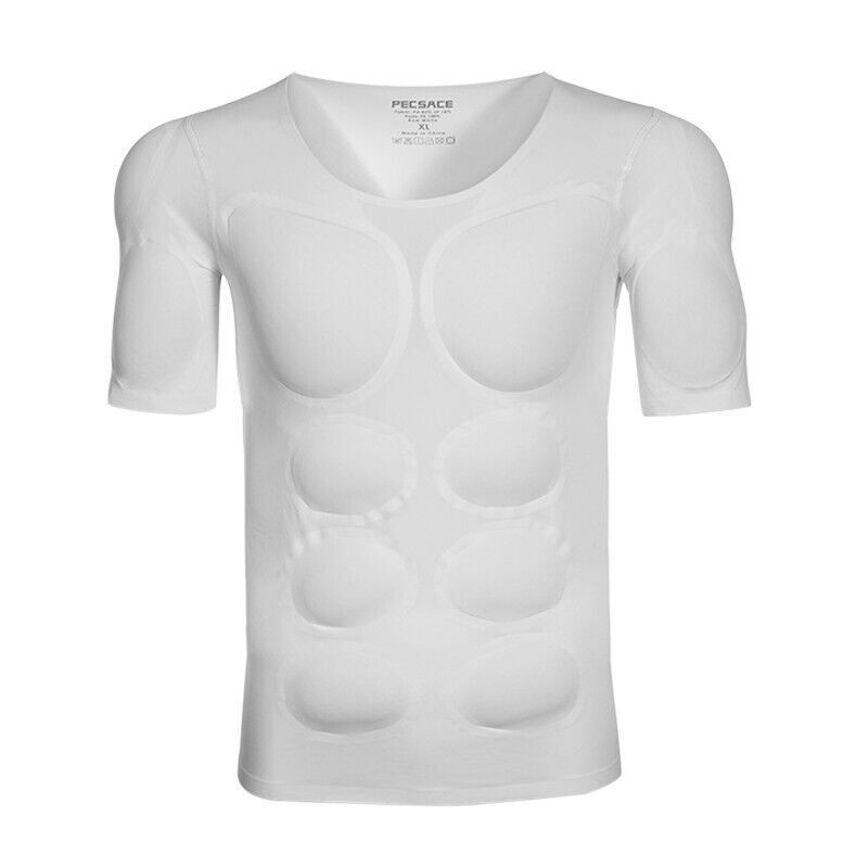 Men’s Invisible Pads Shaper Fake Muscle Chest Tops Protection Sponge Enhancers