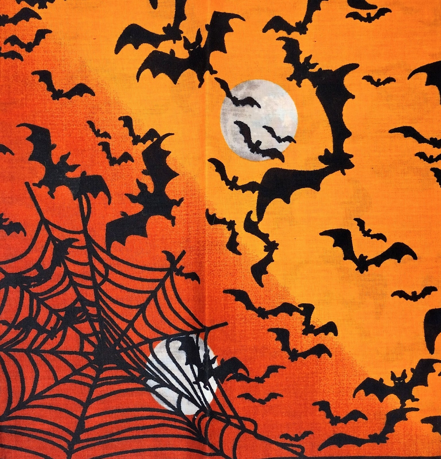 SET OF 4 Halloween Bandana Cotton 22″ x 22″ Scarf Head Neck Face Mask Wrist Band
