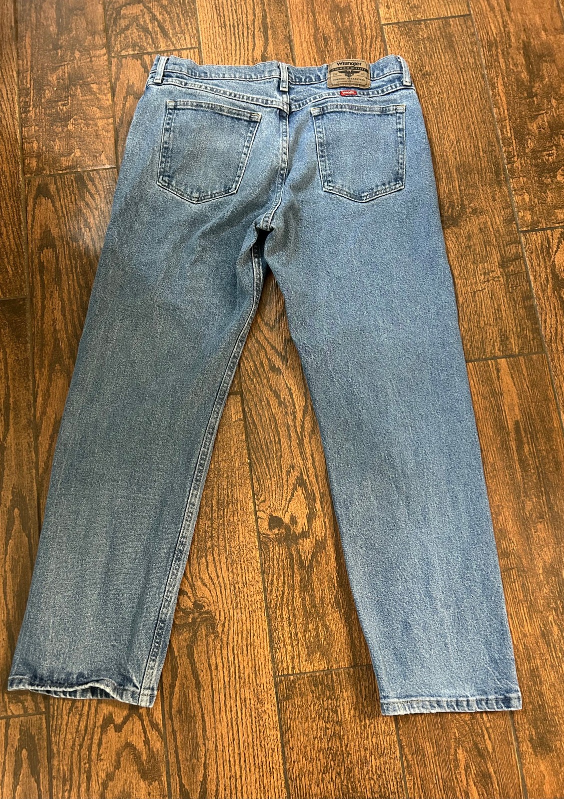 Member’s Property Mens Jeans W36 L32 Faded Black Denim Straight Leg Zip Fly