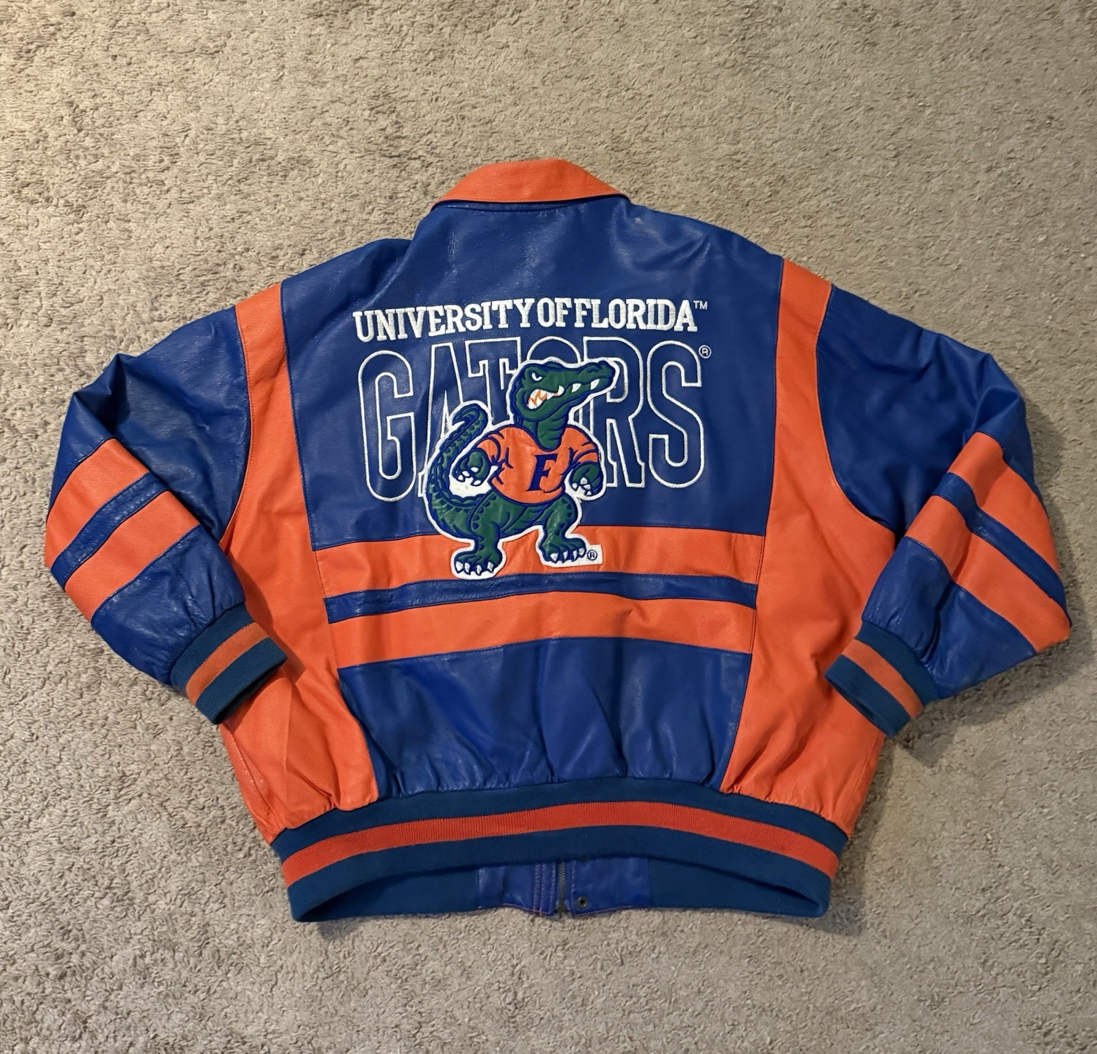 Vintage 90s College Phase University of Florida Gators Leather Jacket Size 3XL