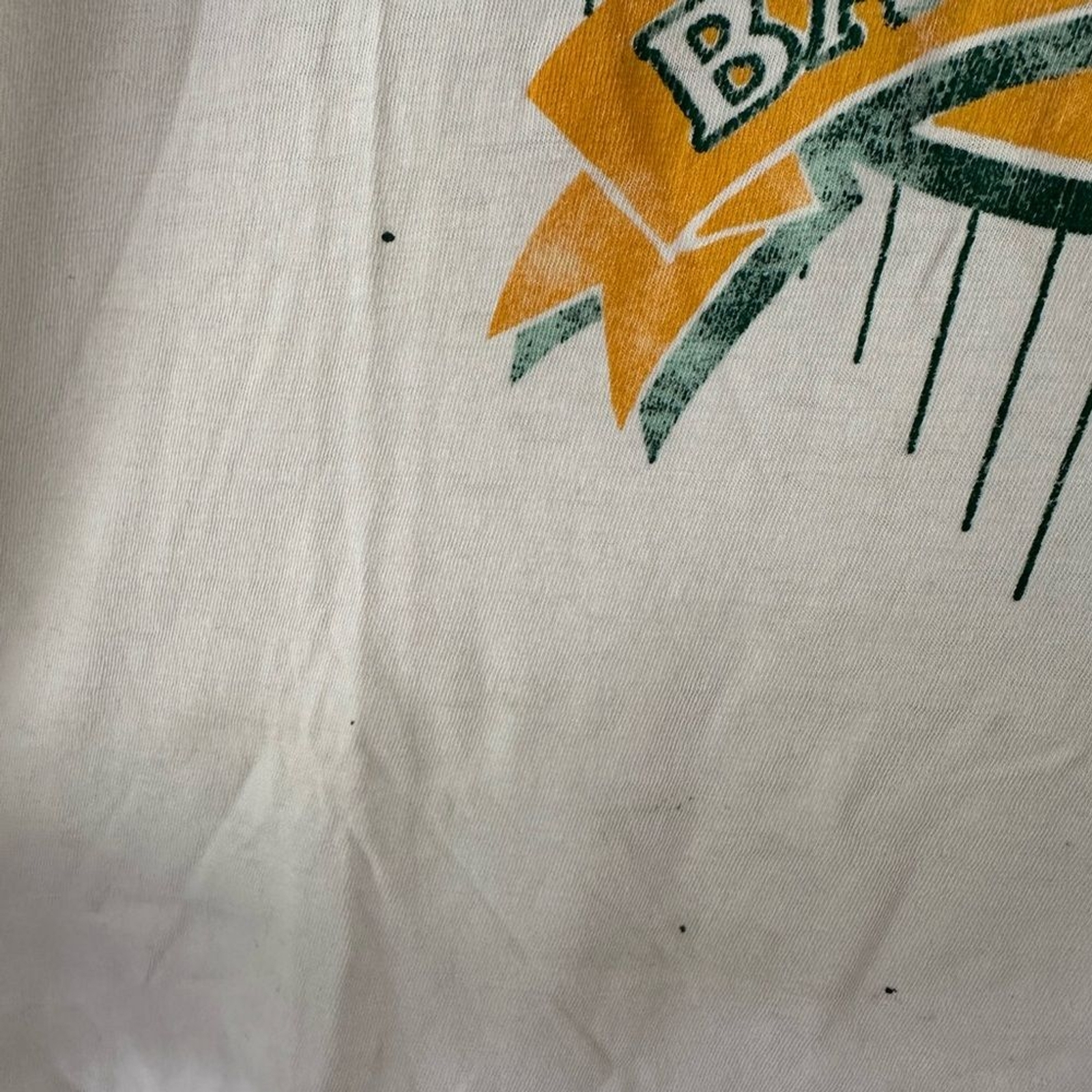 VTG 80s BYC Oakland Athletics Baseball T-Shirt Mens Sz L Single Stitch Korea
