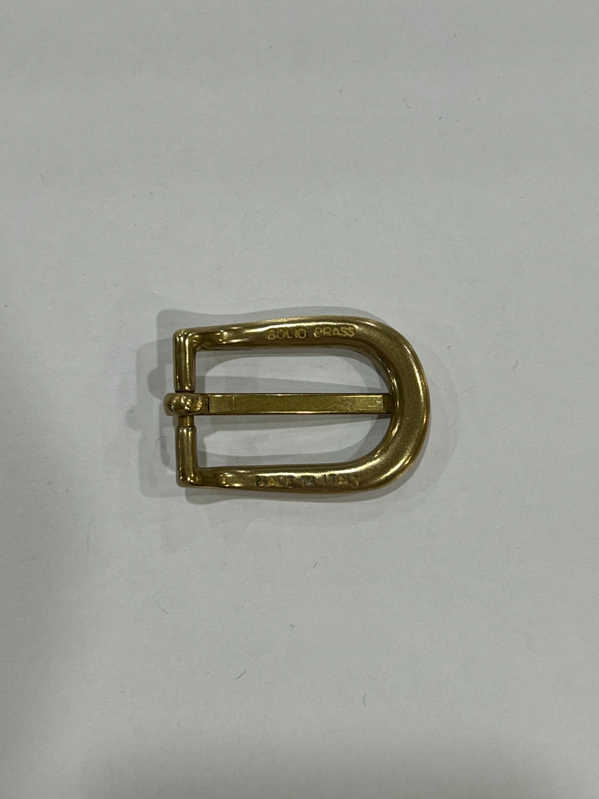 Solid Brass Satin Brass Belt Buckle Made in Italy Fits 0.79″ Belt Strap