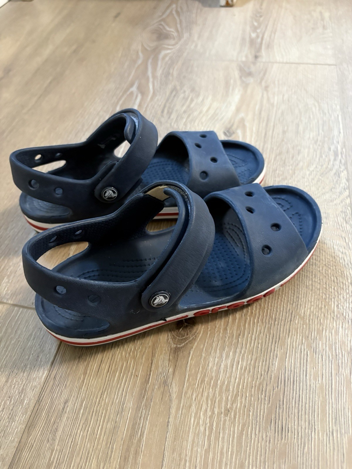 Kids Croc Bayaband Sandals Navy/ Pepper | Size J 1
