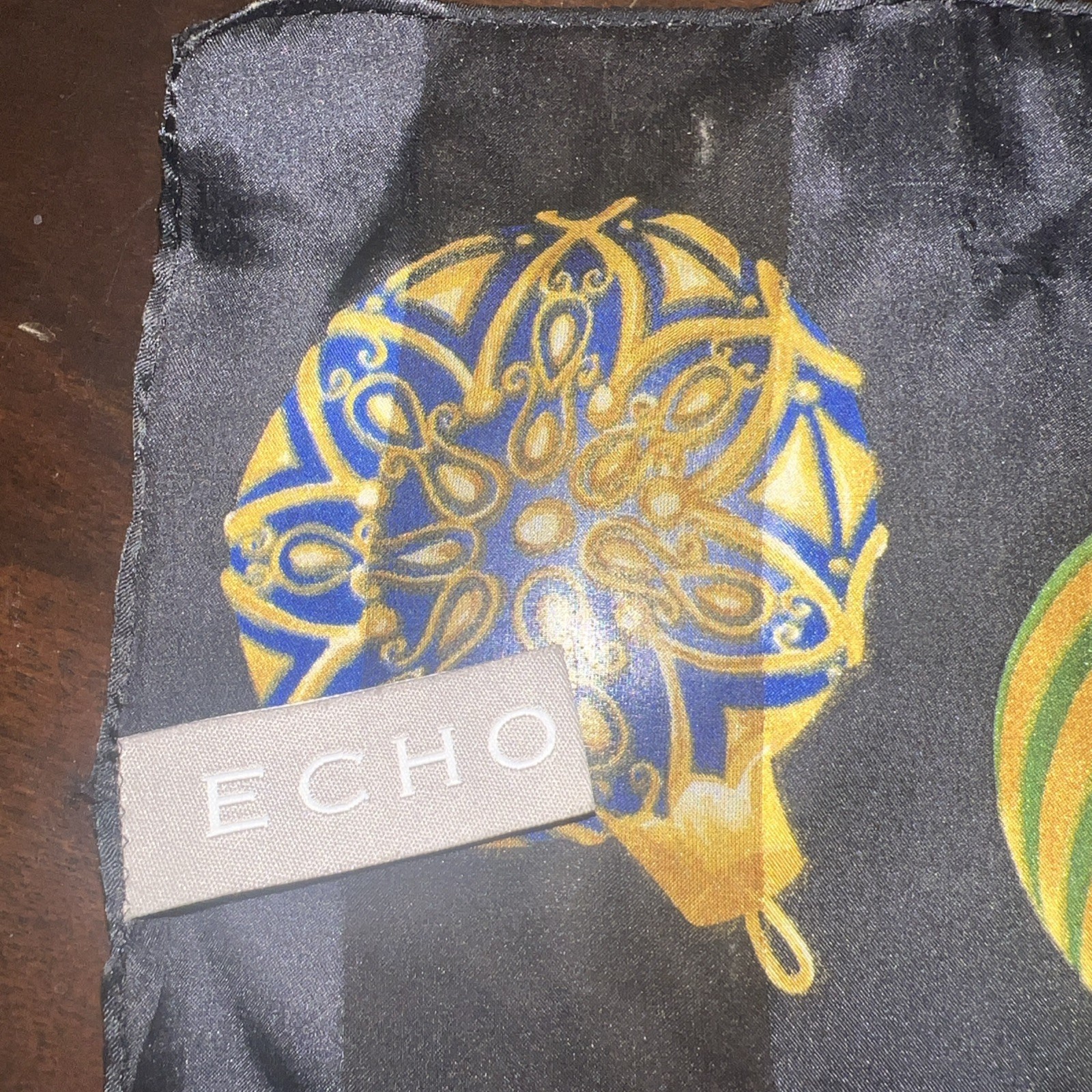 Echo Silk Scarf Ornaments Holiday Christmas Oblong Rectangle 52×11″
