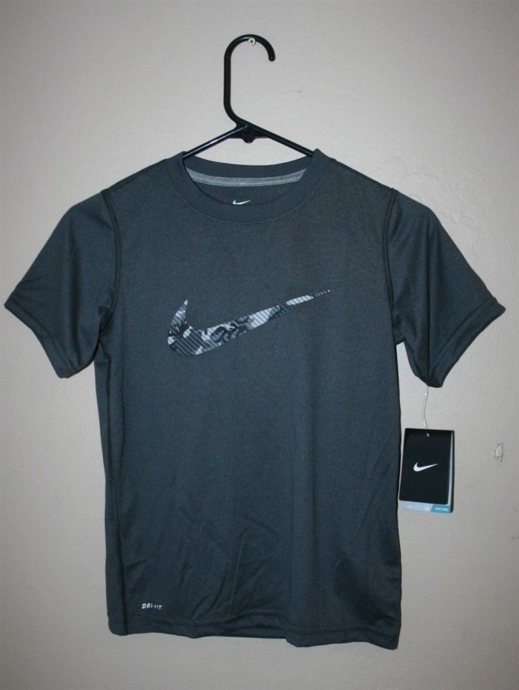 NIKE Boys TShirt XS Dri-Fit Tee Kids Extra Small Sports Wear Running Hiking Cool