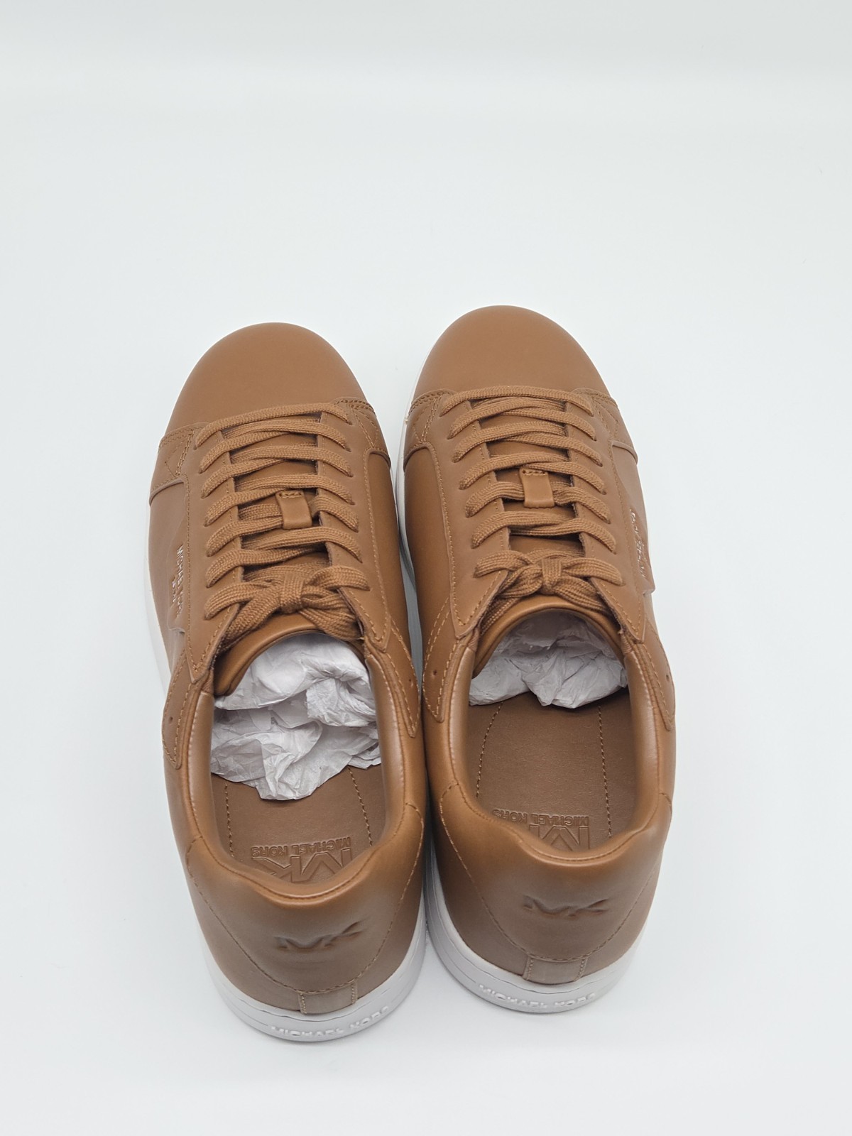 Michael Kors Men’s Lugage Brown Keating Leather Sneakers SIZE 9M/9.5M/10M NIB