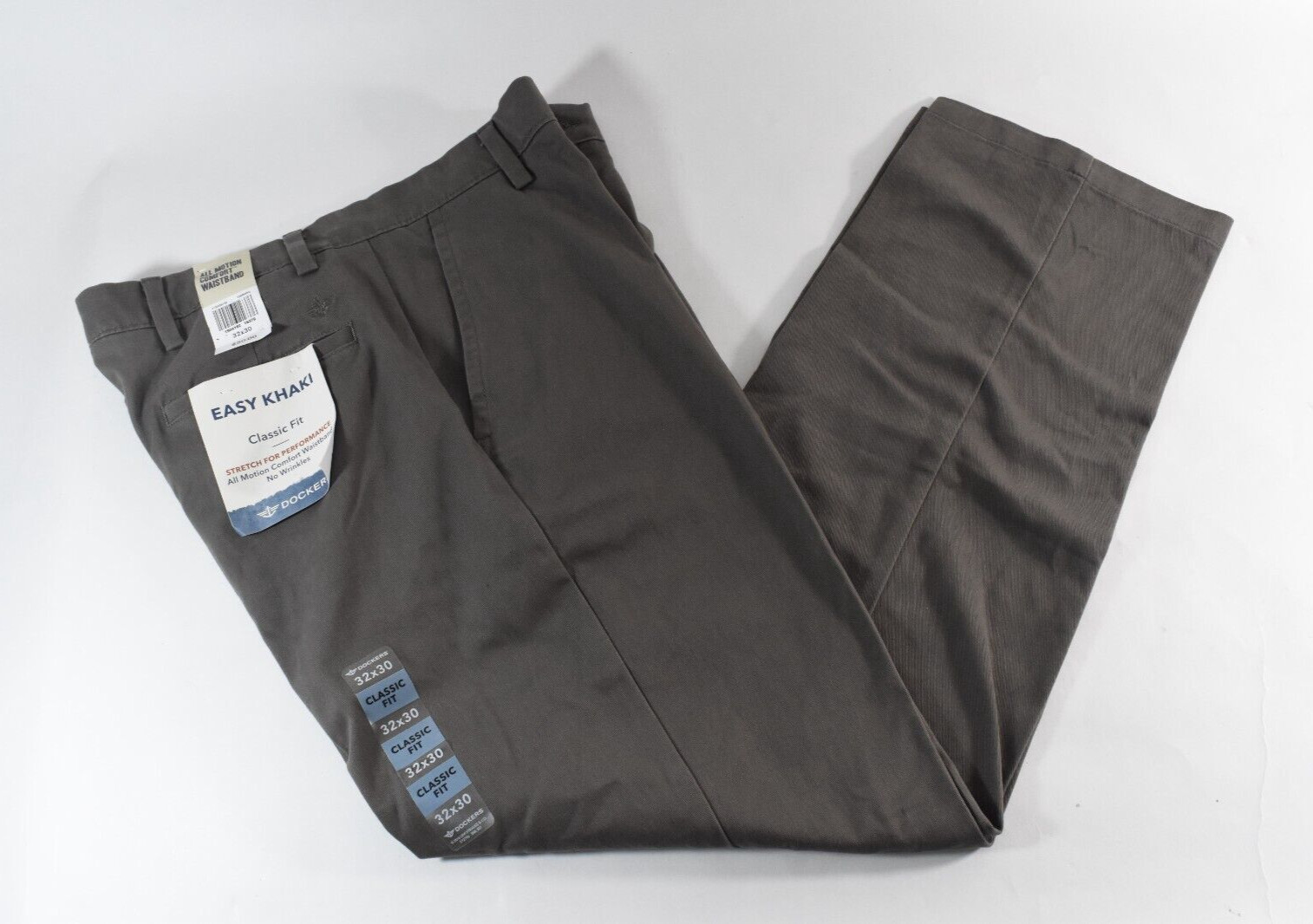 Dockers Mens Easy Khaki Pants New 32 34 36 38 40 Classic Fit Flat Front Brown
