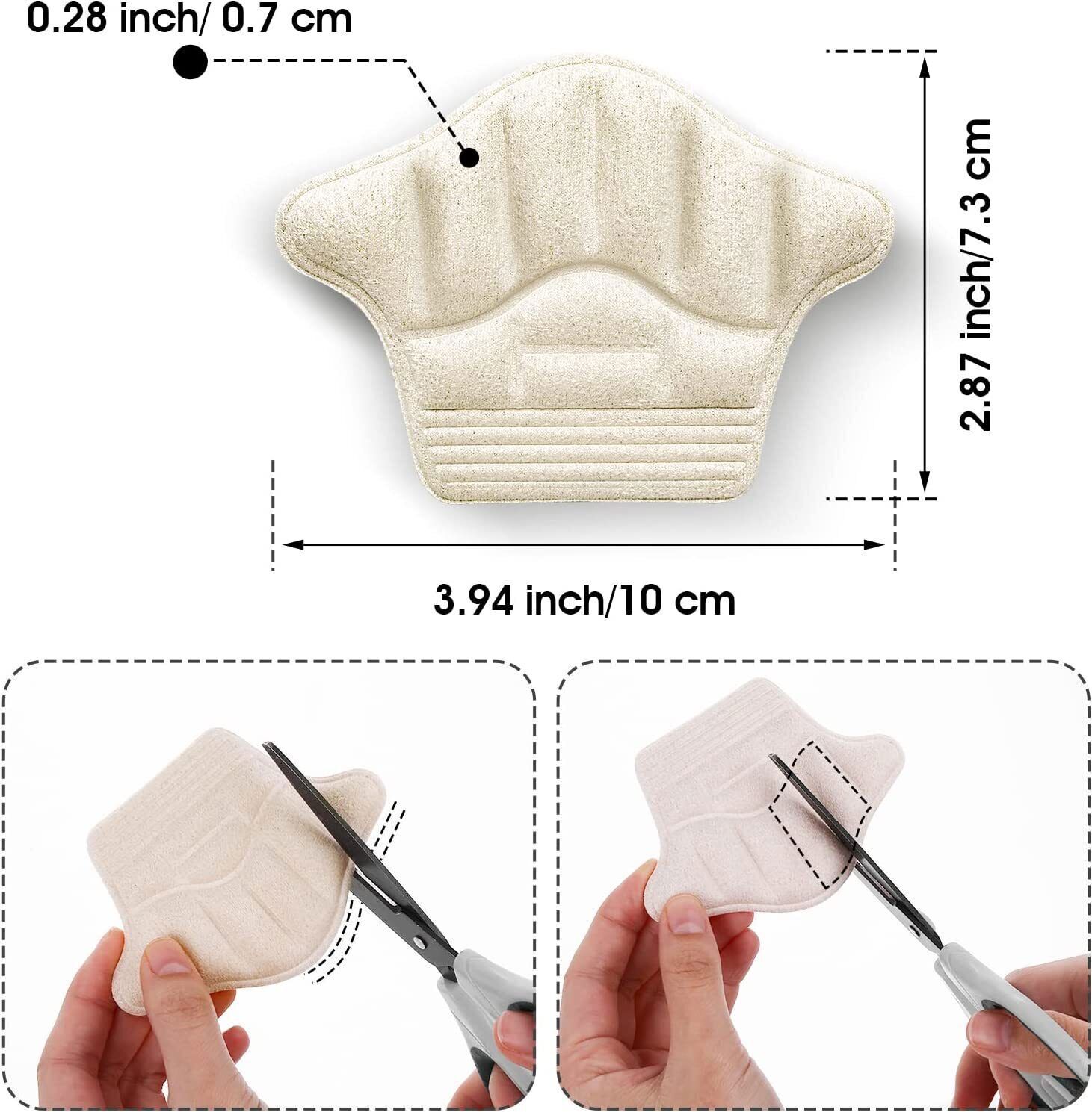 1-4 Pack Heel Grips for Loose Shoes Heel Cushion Pads No-Slip Shoe Inserts Half