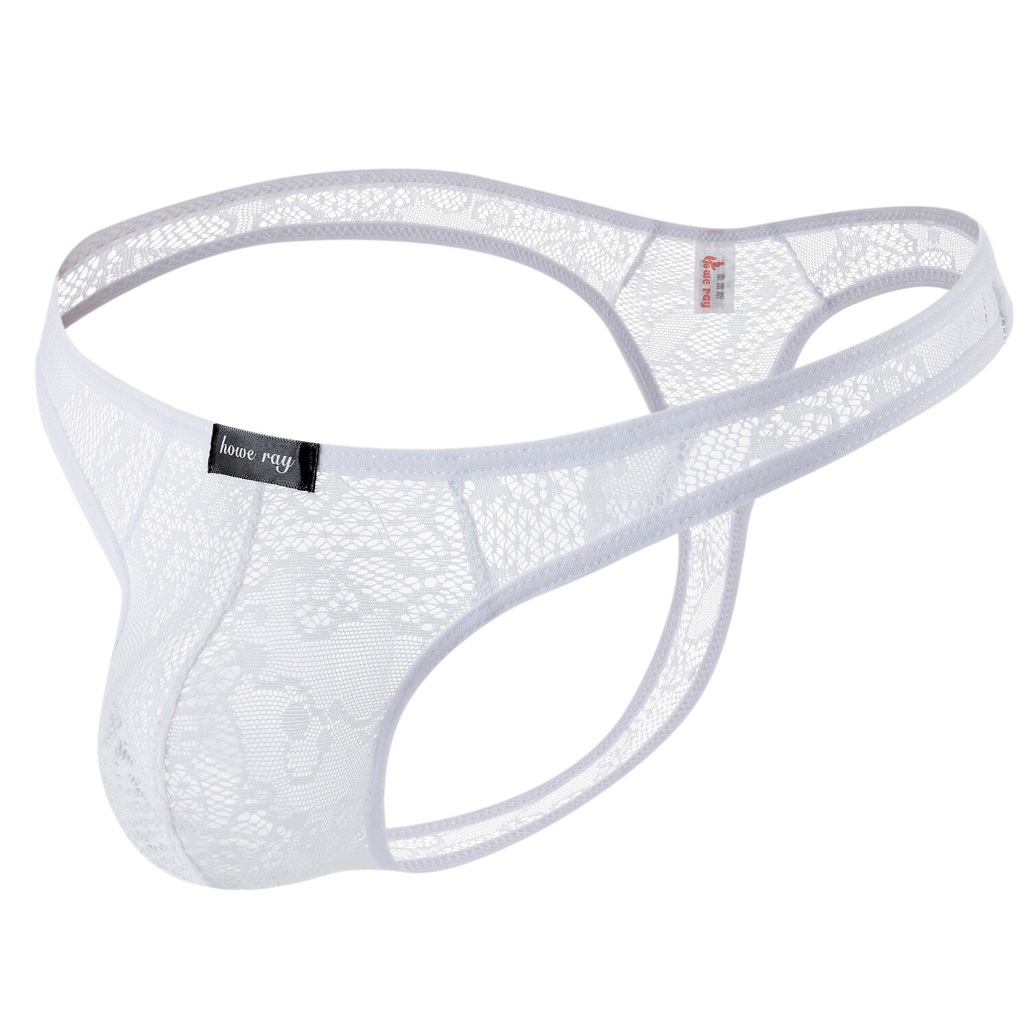 Mens Sexy T Back Panties Lace See Through Thongs Breathable Gay Party Briefs