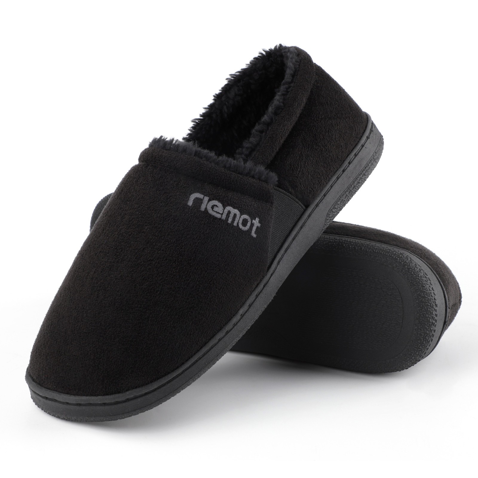riemot Mens Moccasin Slippers Winter Soft Memory Foam House Shoes Warm Slip on