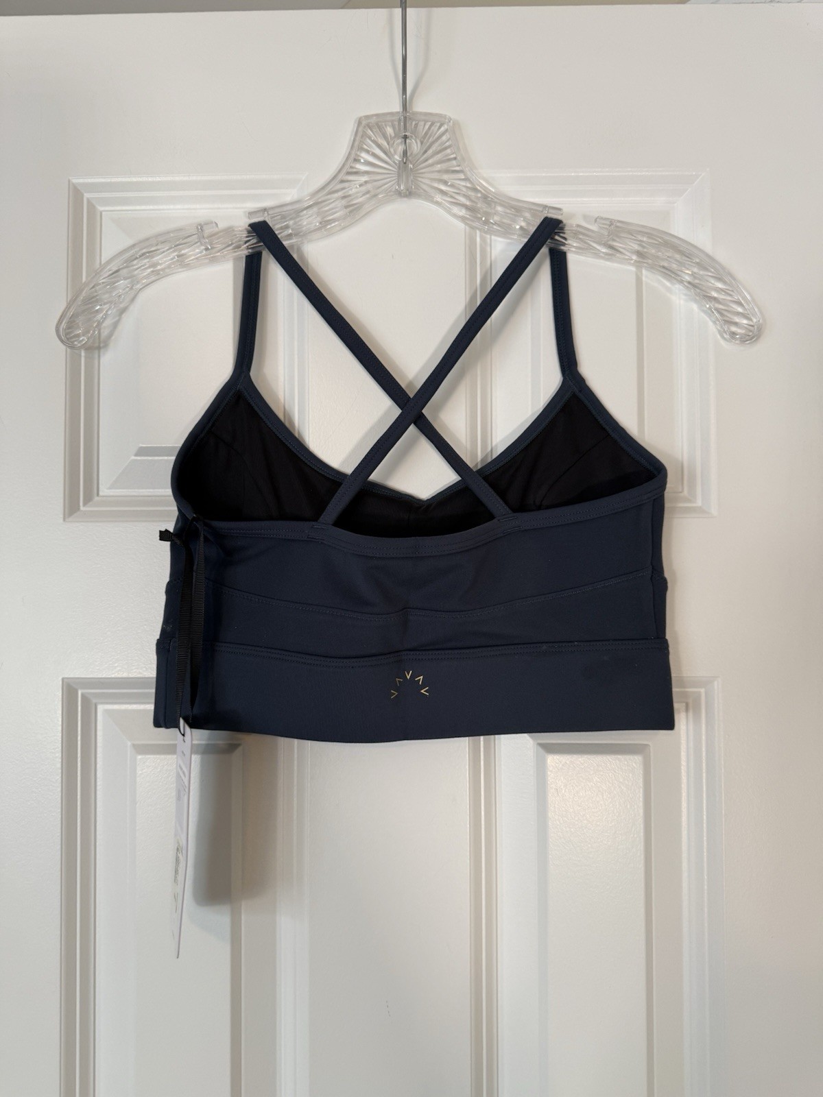 Varley Always Irena Navy Solid Crossback Wireless Pullover Sports Bra S A