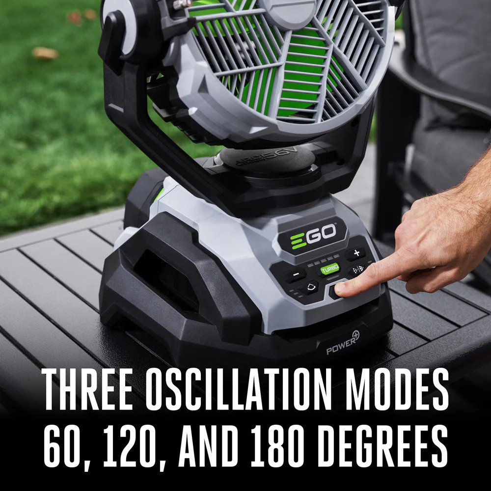 EGO 10-in High Velocity Indoor/Outdoor Oscillating Misting Jobsite Fan, Ba|16290