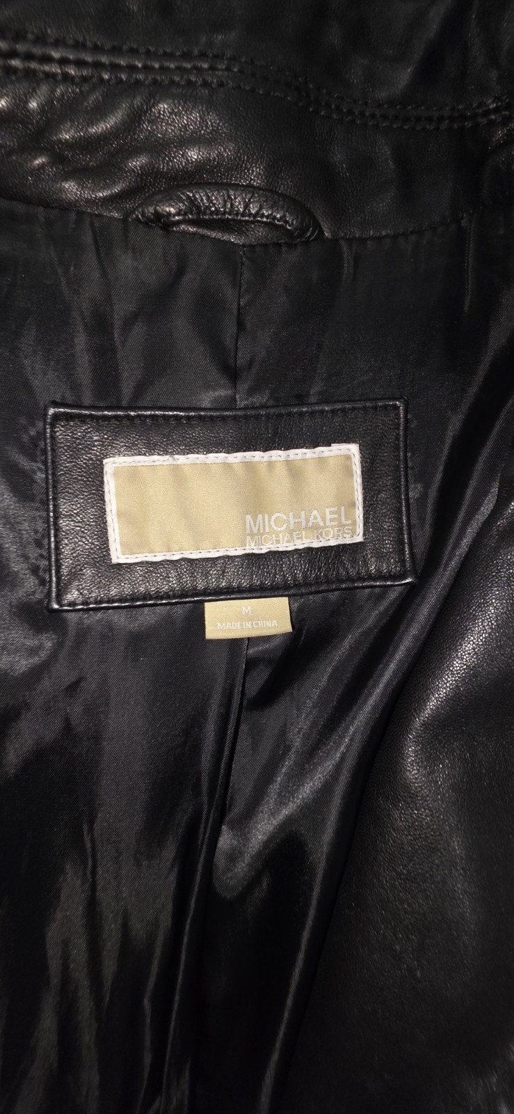 Michael Michael Kors Women’s Black Biker Moto Jacket Full Zip Lined Size M