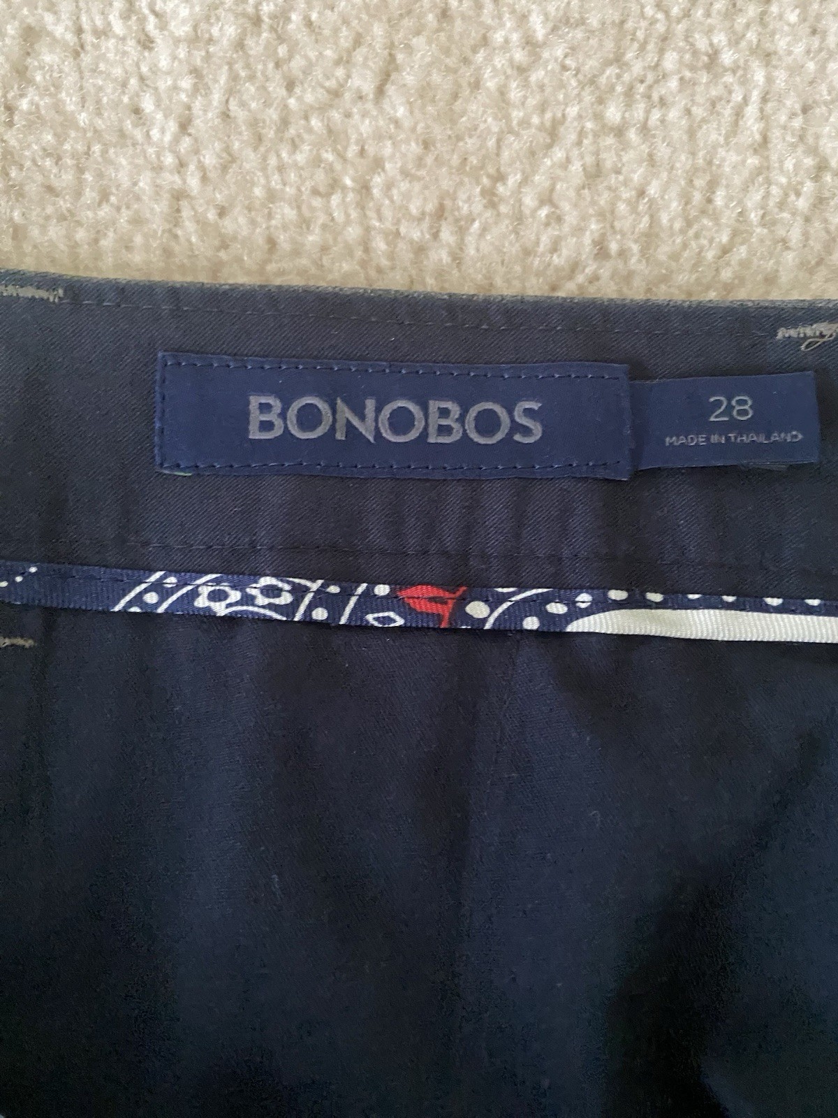 Mens Bonobos Flat Front Dress Pants Gray 100% Wool 28×31
