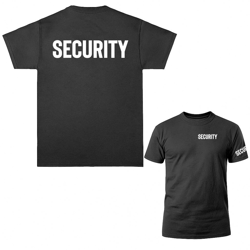 “Security” Size S-5XL Front/Back Event Staff Uniform T-shirt
