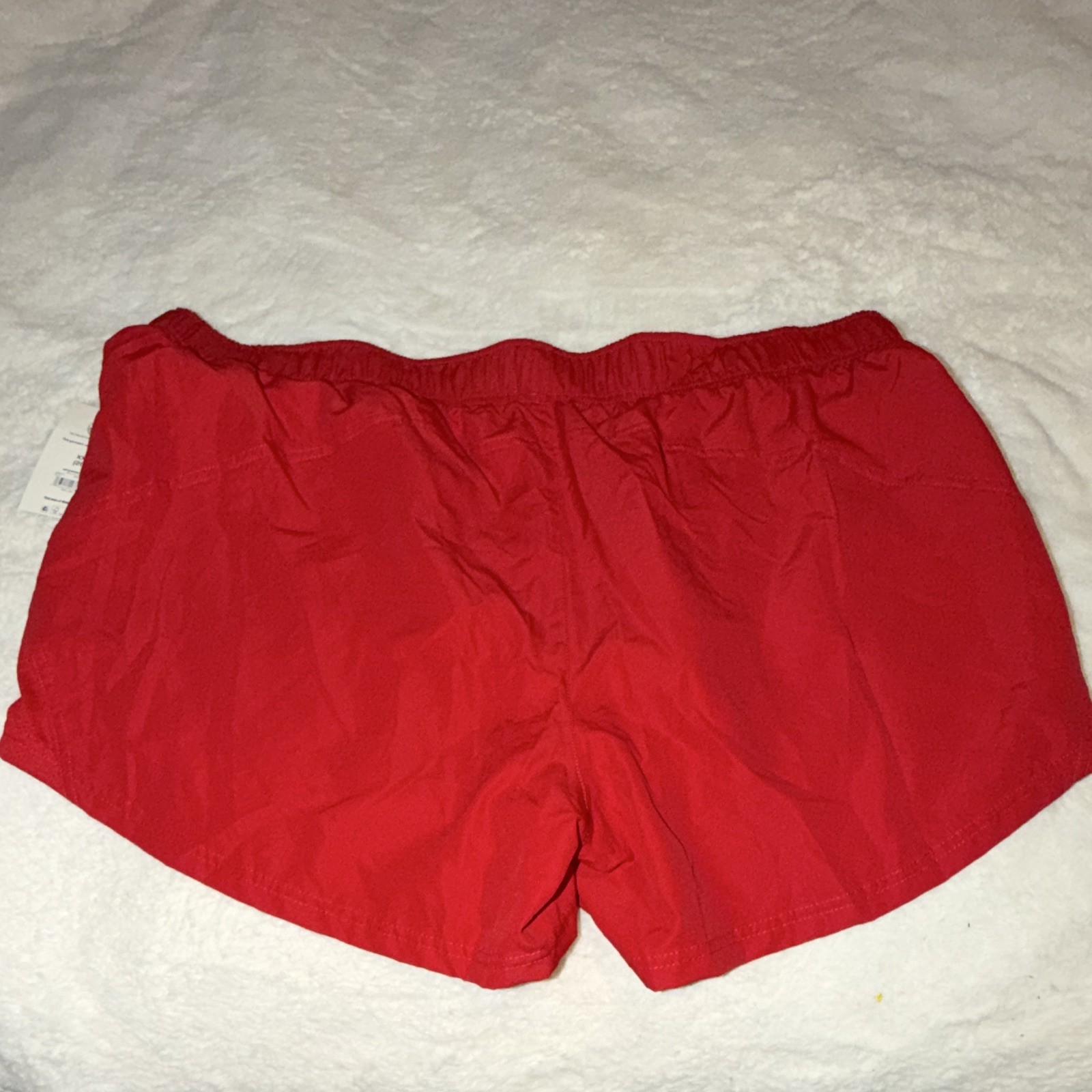 Avia Women’s Athletic Activewear Shorts Red Solid Elastic Waist Recycled Poly
