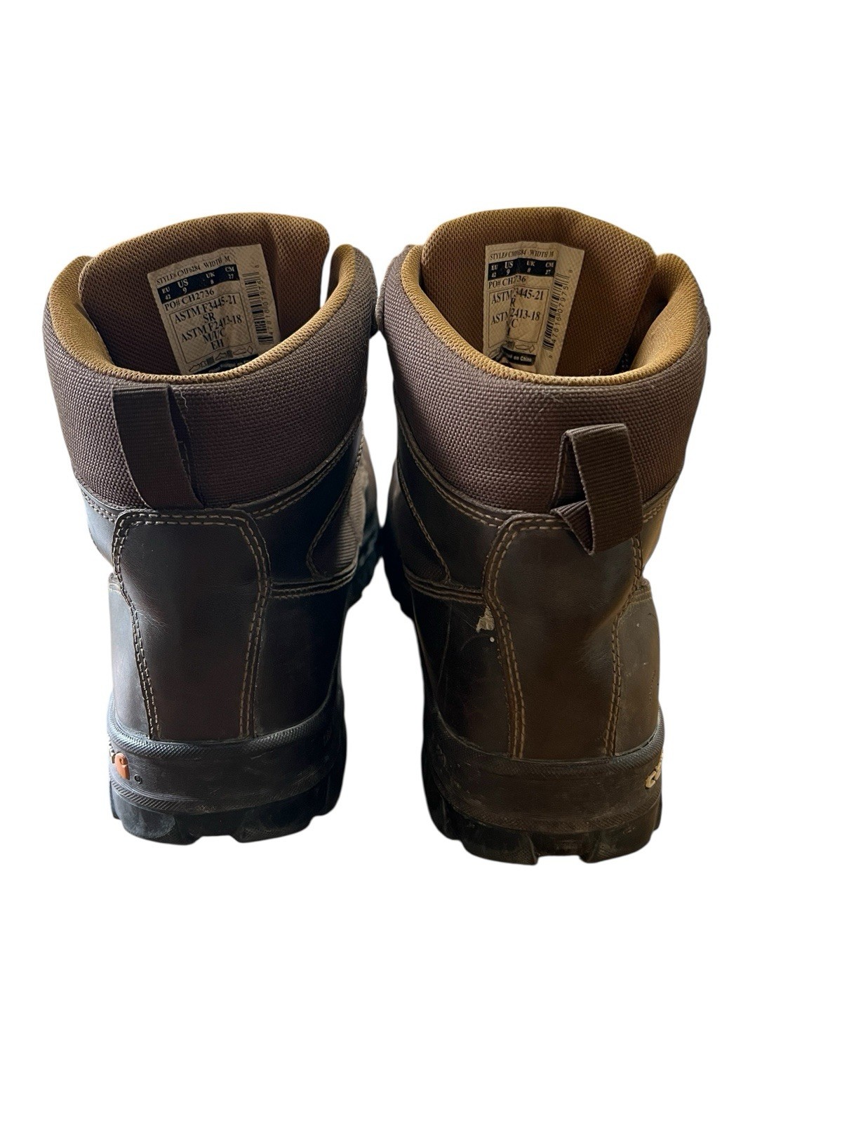 Carhartt Lace up Work Boots Steel Toe Oil Resistant Flex Lite Grip Mens 9